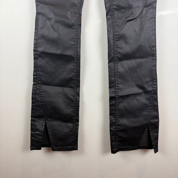 We The Free People Spellbound Coated Bootcut Jeans Women 26 Black Boho Revolve - Picture 6 of 9